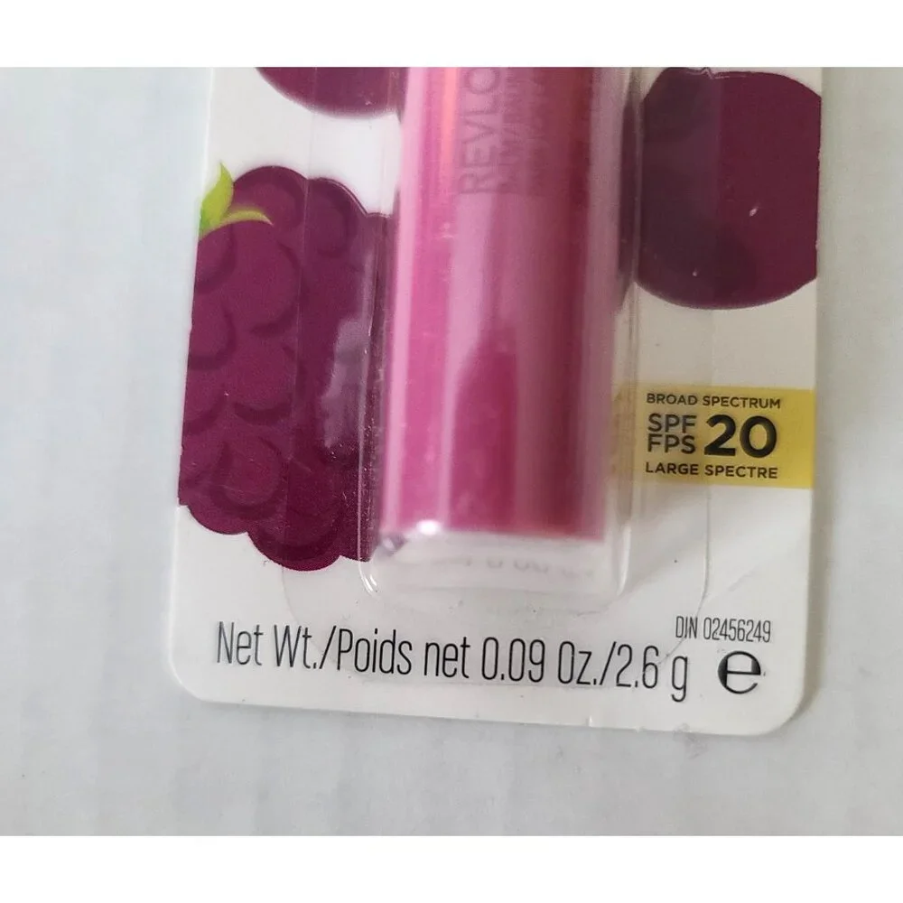 Revlon Kiss Balm 035 Berry Burst Lip Balm Natural Fruit Oils SPF 20 Lot of 2 NEW